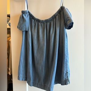 Cloth & Stone strapless jean top